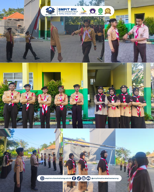 Resmi Dilantik! Inilah Delapan Wajah Baru Pemimpin Pramuka SMPIT Mutiara Hati Semarang