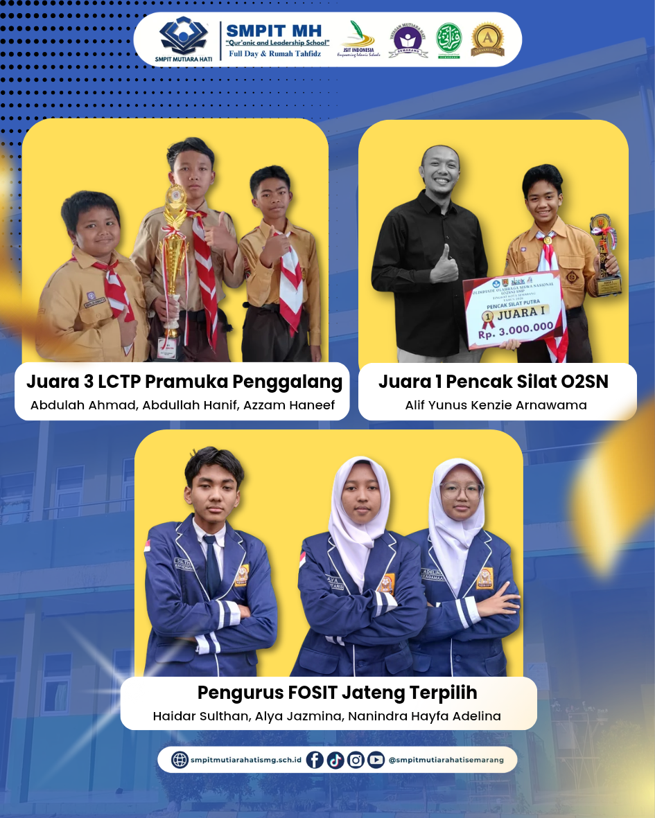 Semarak Prestasi Akhir Semester, Murid SMPIT Mutiara Hati Semarang Raih Capaian Membanggakan